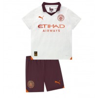 Camiseta Manchester City Visitante Equipación para niños 2023-24 manga corta (+ pantalones cortos)